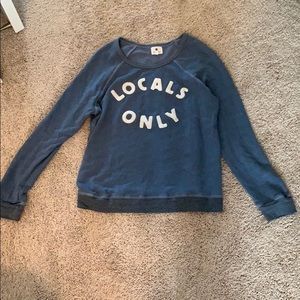 Sundry “Locals Only” Blue Sweatshirt